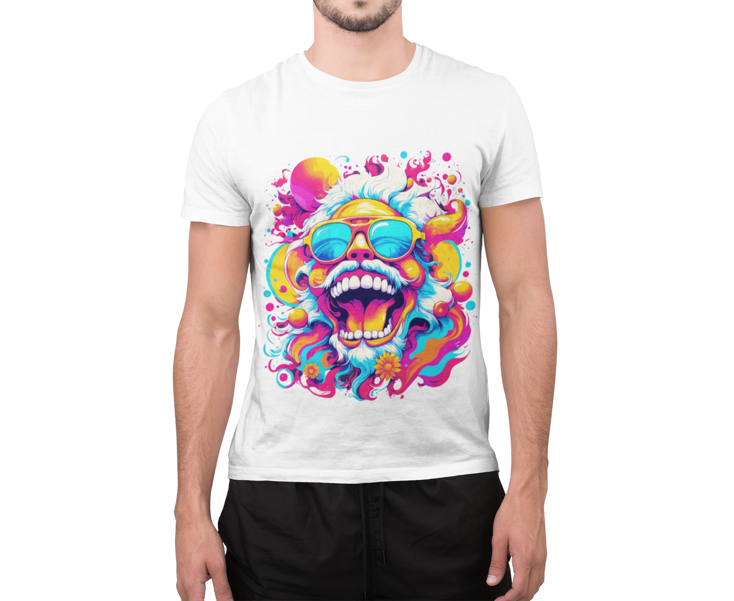 Psychedelic Laughing Man Unisex T-Shirt | Laughing Rebel Frequency