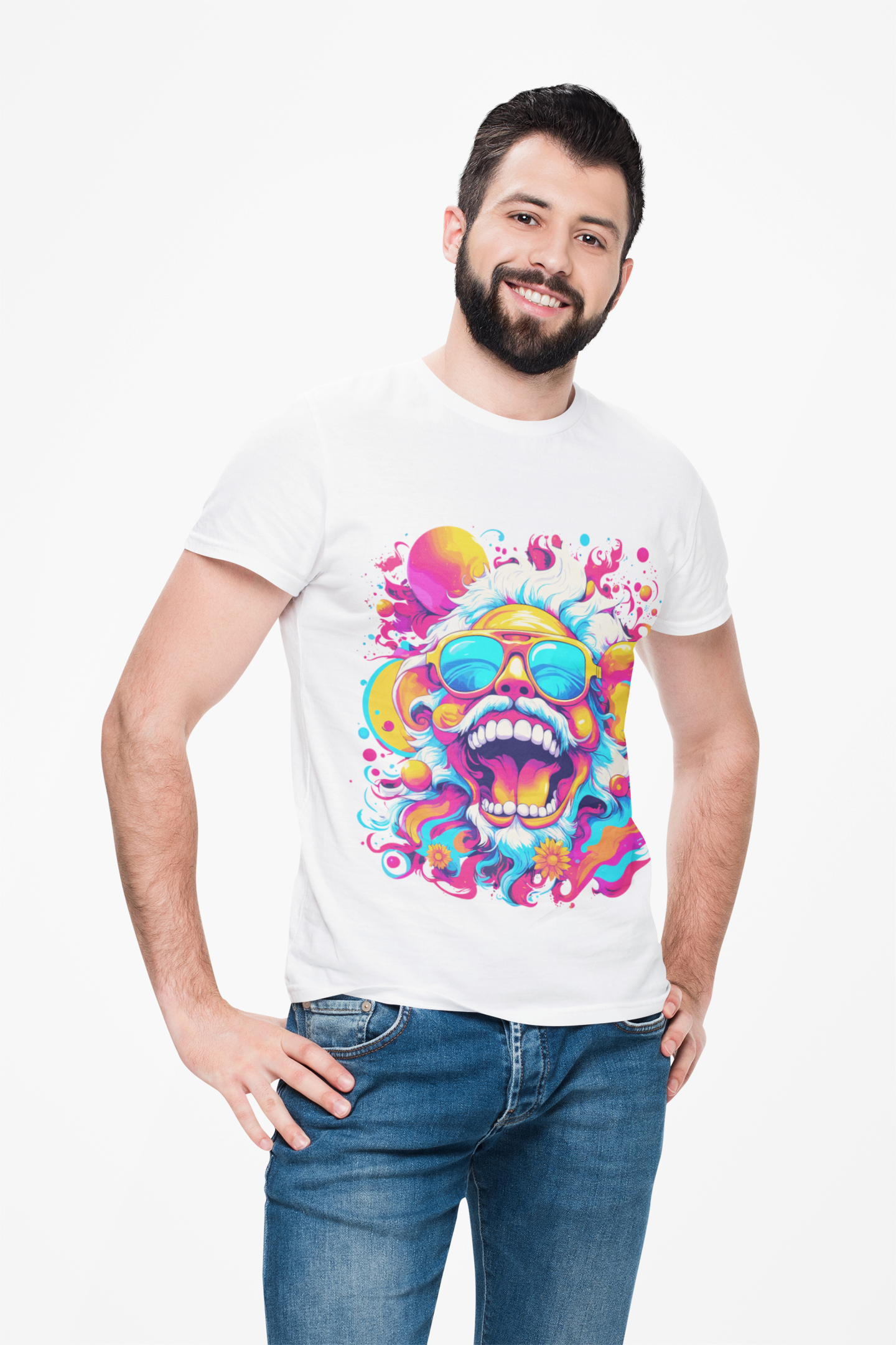 Psychedelic Laughing Man Unisex T-Shirt | Laughing Rebel Frequency