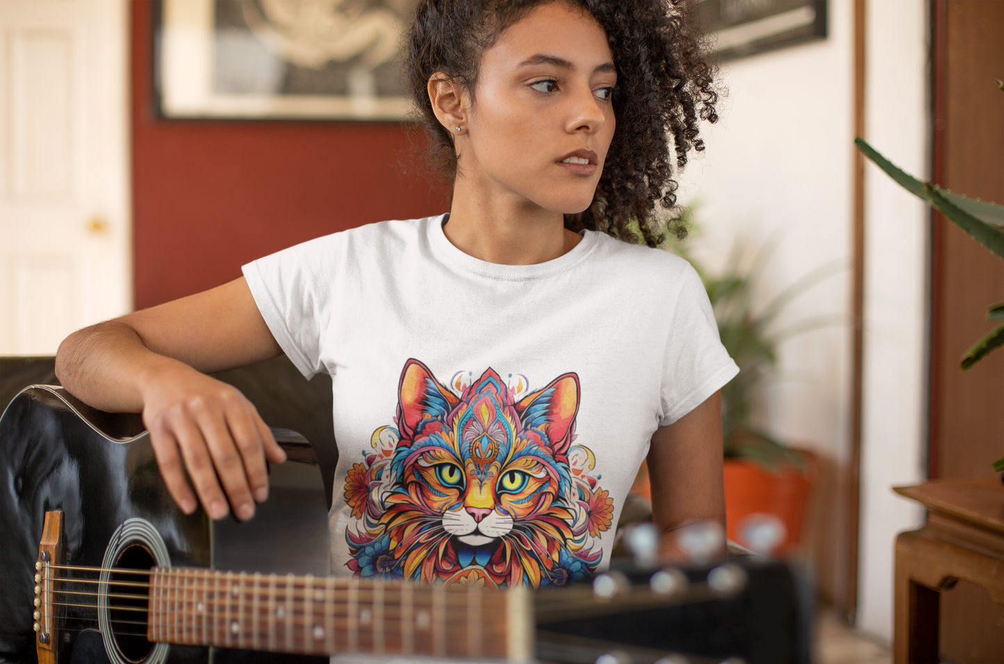 Psychedelic Cat Unisex T-Shirt | Cat Rebel Frequency
