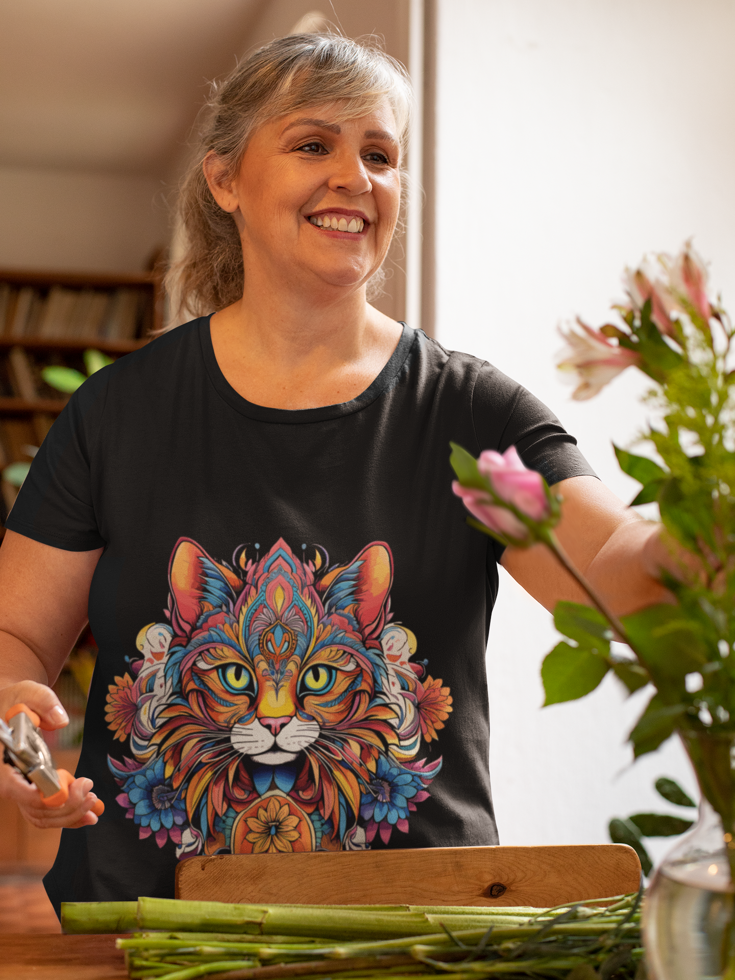 Psychedelic Cat Unisex T-Shirt | Cat Rebel Frequency