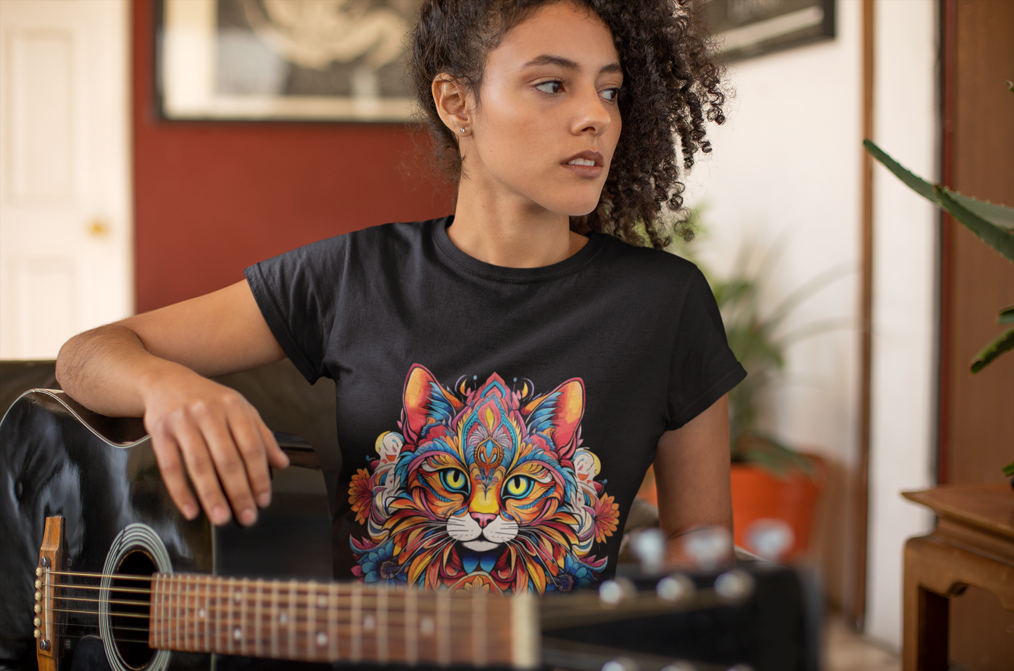 Psychedelic Cat Unisex T-Shirt | Cat Rebel Frequency