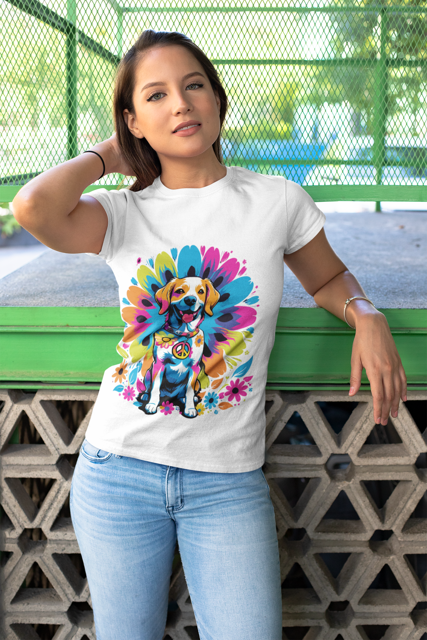 Psychedelic Dog Mandala Energy Unisex T-Shirt | Dog Rebel Frequency