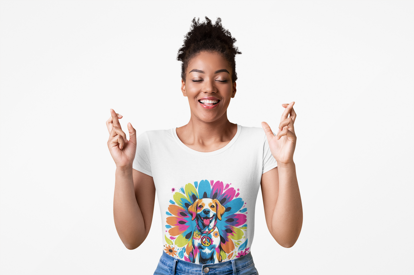 Psychedelic Dog Mandala Energy Unisex T-Shirt | Dog Rebel Frequency