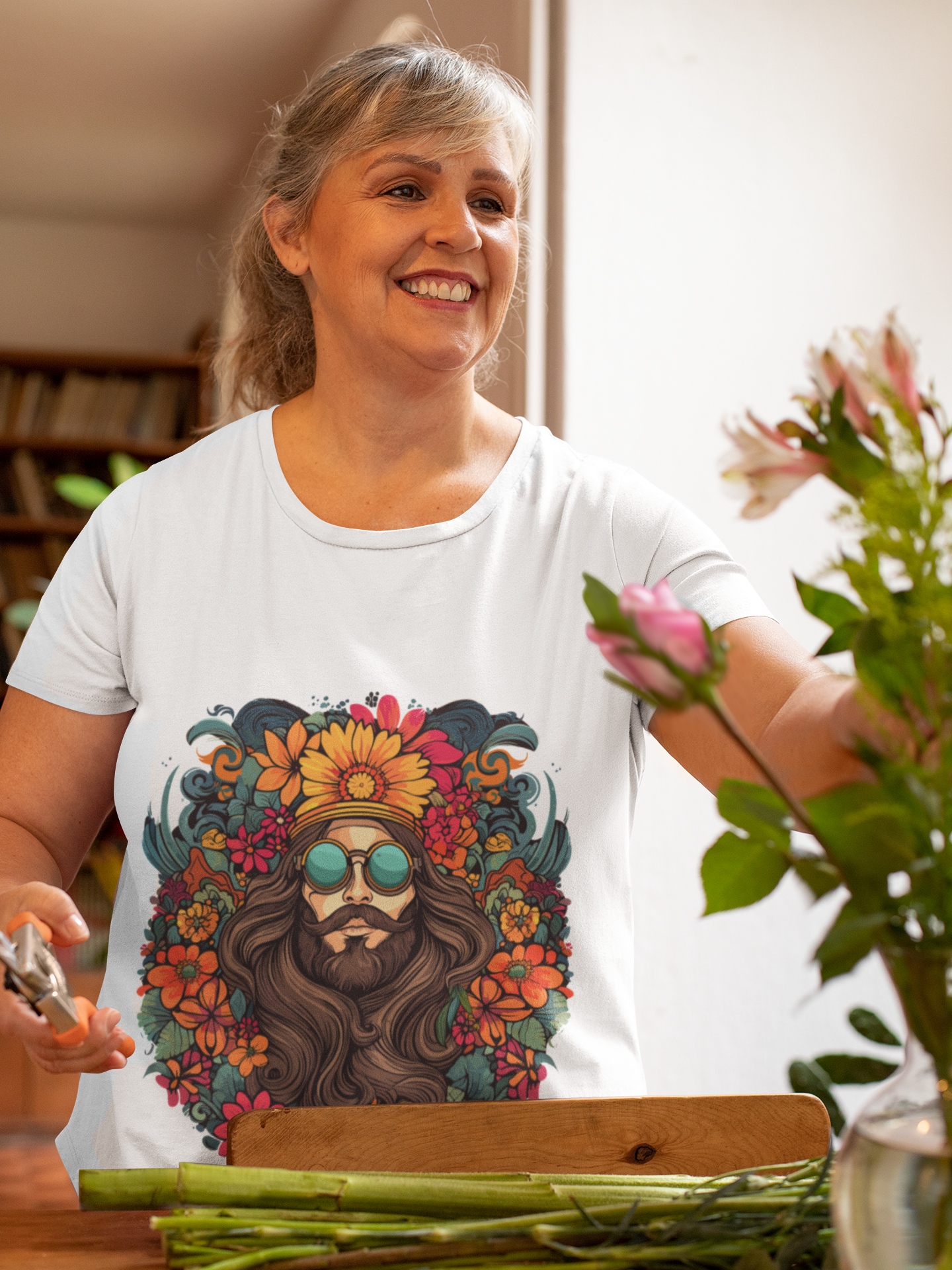 Psychedelic Bohemian Floral Man Unisex T-Shirt | Bohemian Rebel Frequency