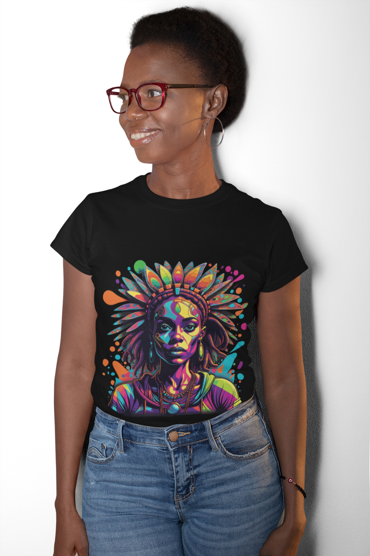Psychedelic Melananted Lady Unisex T-Shirt | Melananted Rebel Frequency