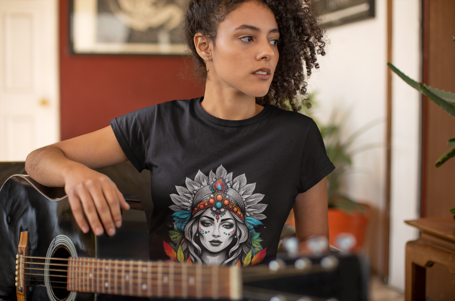 Psychedelic Boho Woman Unisex T-Shirt | Boho Rebel Frequency