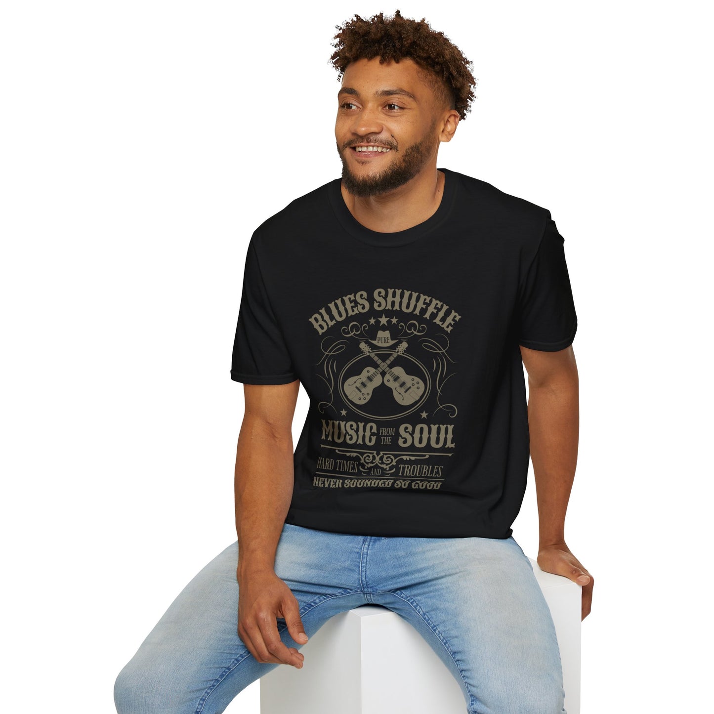 Blues Shuffle Music & Soul Unisex Streetwear T-Shirt | Vintage Style Tee | Blues Rebel Frequency