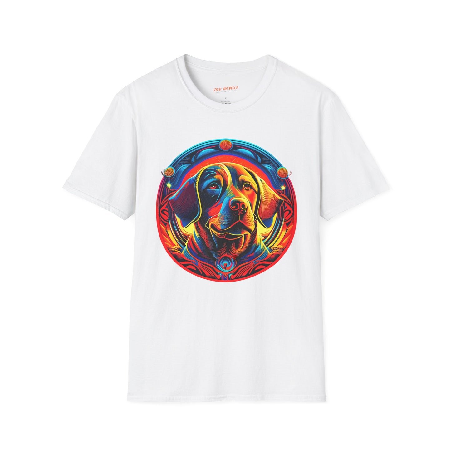 Psychedelic Dog Portrait Unisex T-Shirt | Dog Rebel Frequency