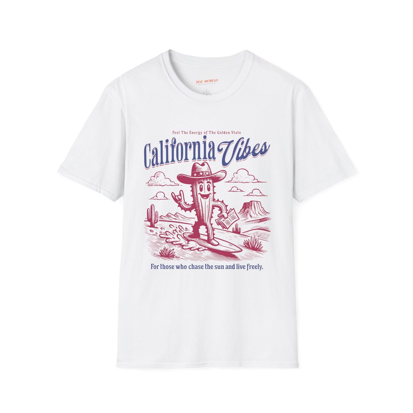 California Vibes Unisex Streetwear T-Shirt | American West Graphic T-Shirt | Californian Rebel Frequency