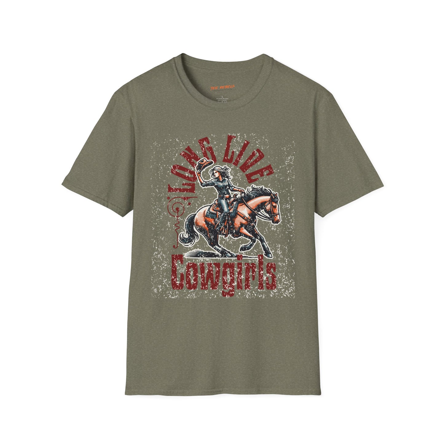 Long Live Cowgirls Unisex Streetwear T-Shirt | American Cowgirl Graphic T-Shirt | Cowgirl Rebel Frequency