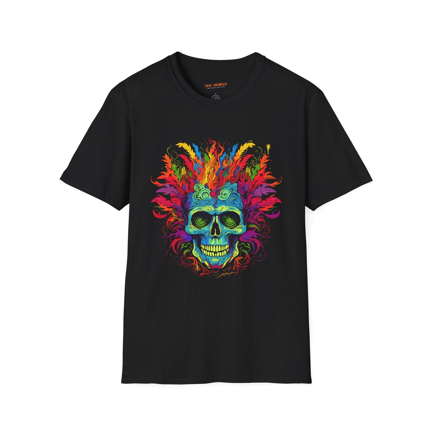 Psychedelic Skull & Feather Unisex T-Shirt | Skull Rebel Frequency
