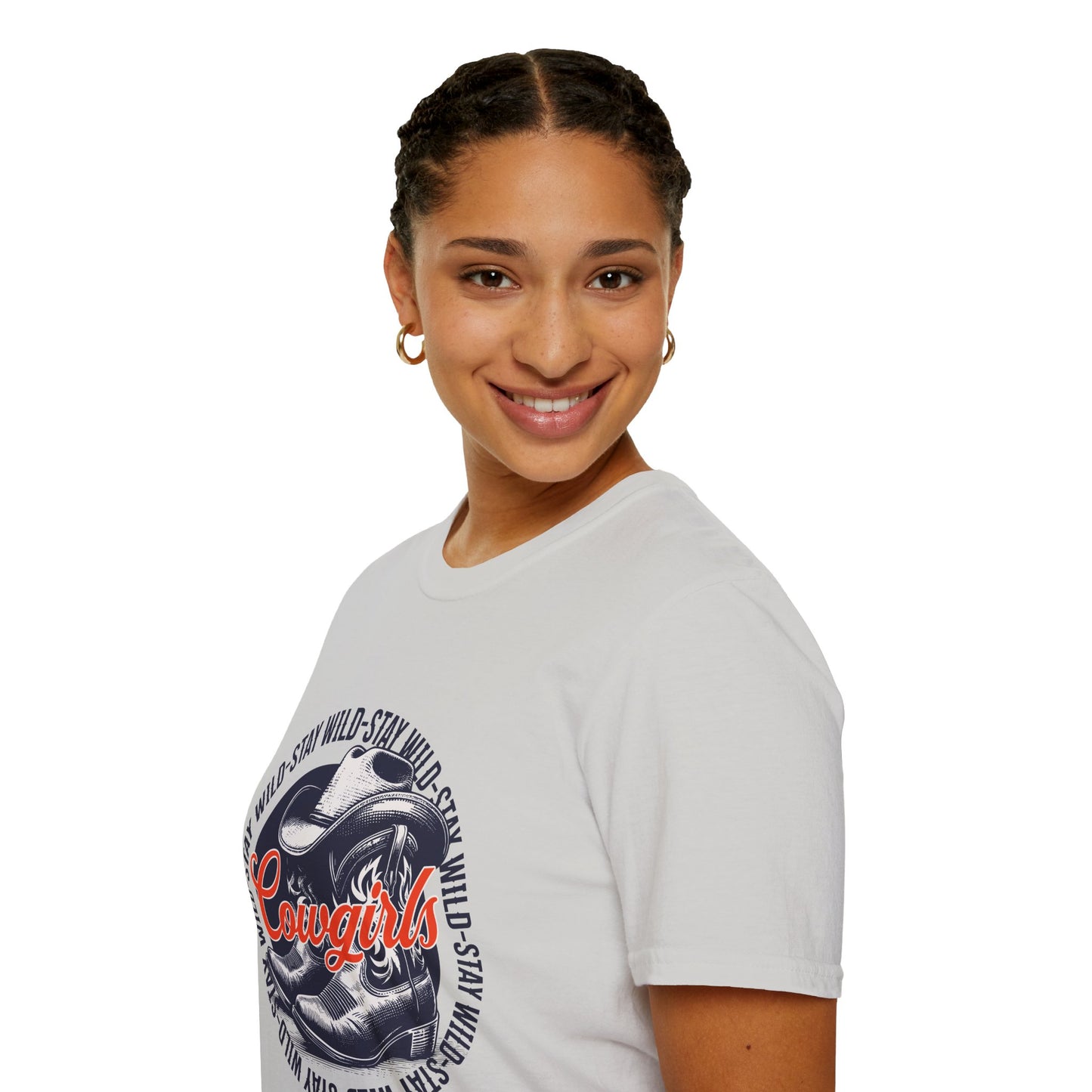 Cowgirls Stay Wild Unisex Streetwear T-Shirt | Cowgirls Graphic T-Shirt | Trendy Casual Wear | Cowgirls Rebel Frequency