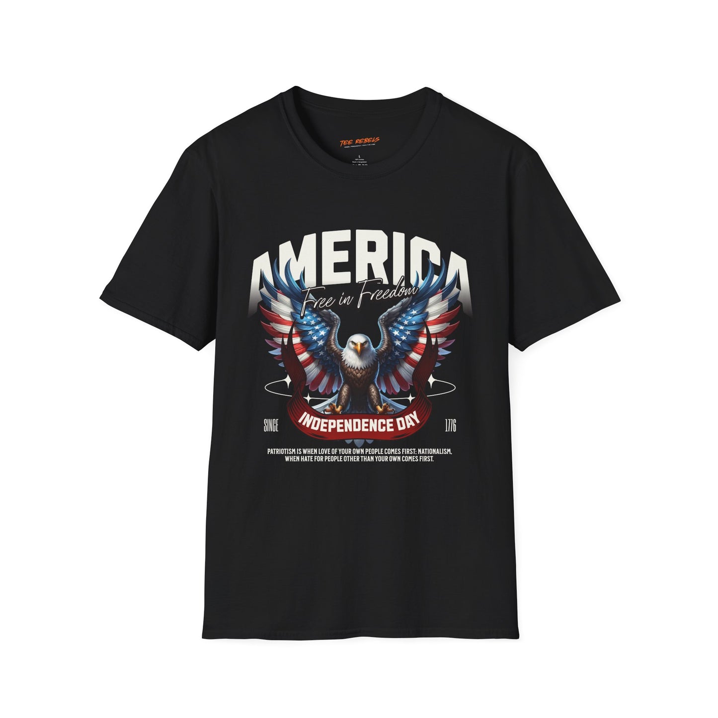 America Independence Day Eagle Unisex Streetwear T-Shirt | America Graphic Tee | Eagle Rebel Frequency