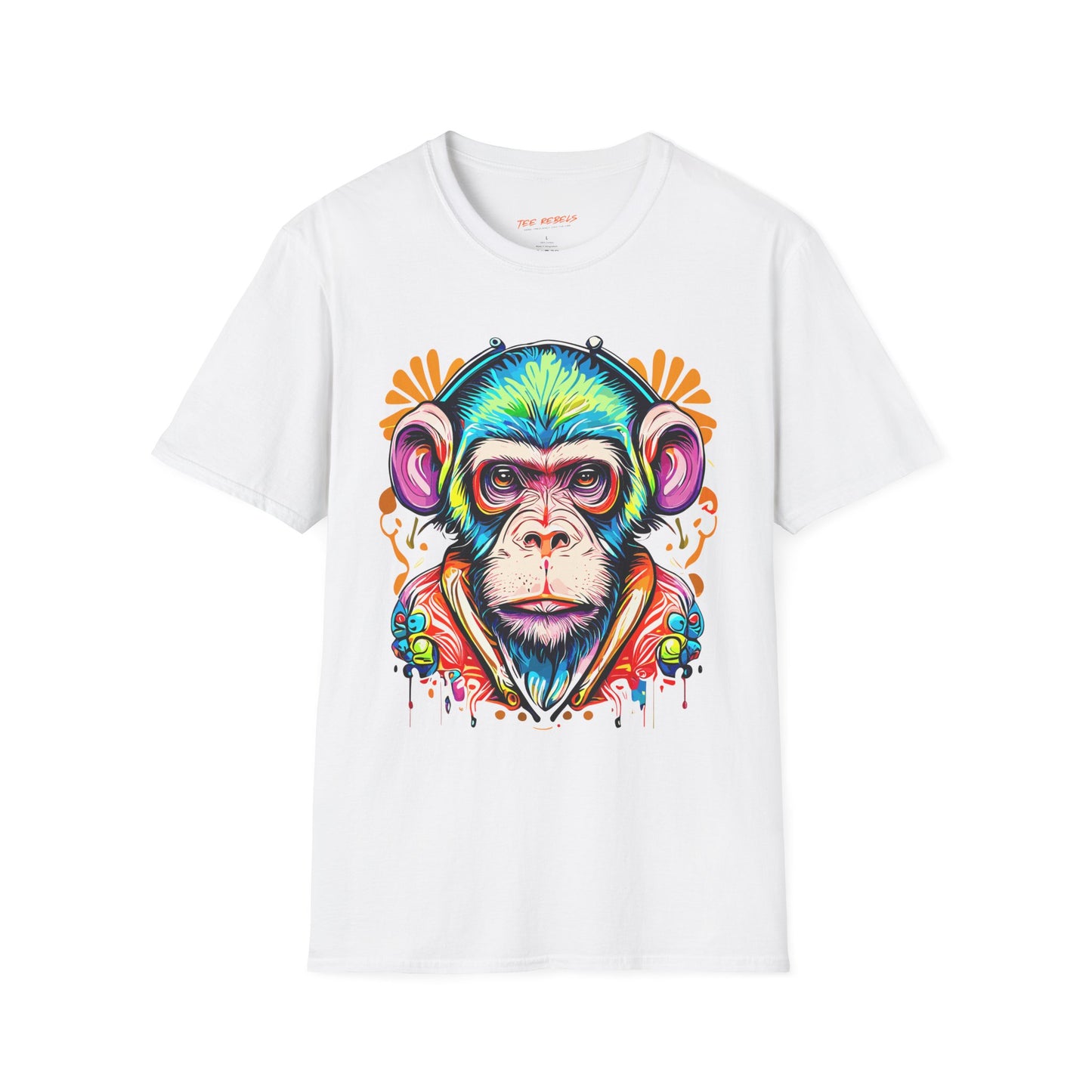 Psychedelic Monkey Chimpanzee Unisex T-Shirt | Chimpanzee Rebel Frequency