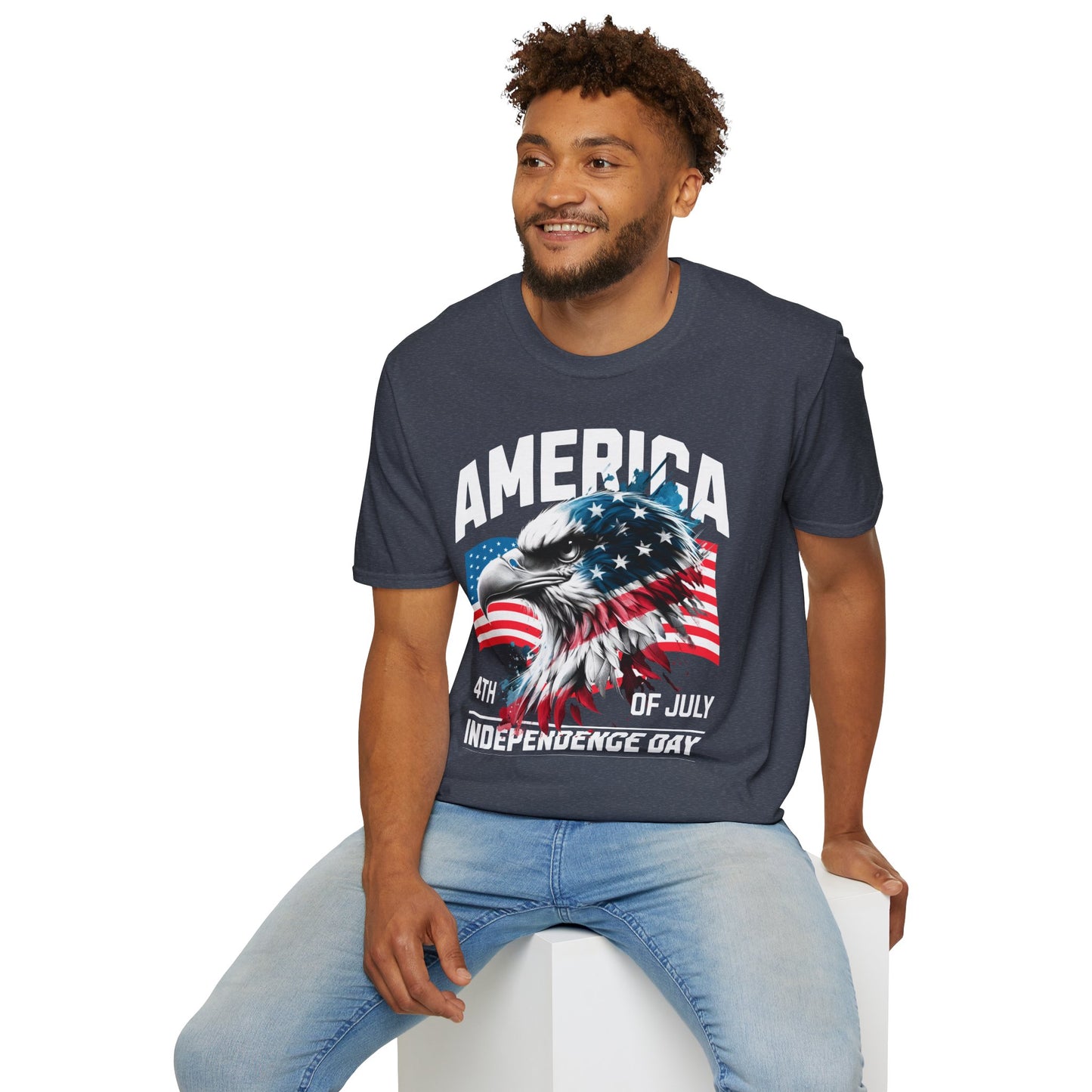 Patriotic America Eagle Unisex Streetwear T-Shirt | America Graphic T-Shirt | 4th of July | Independence Day | Eagle Rebel Frequency