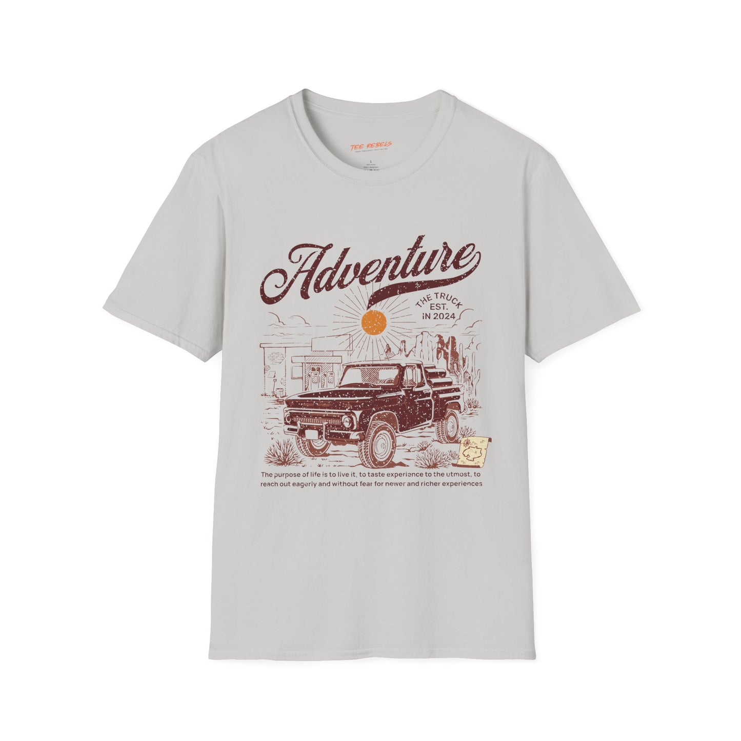 Adventure Truckin Unisex Streetwear T-Shirt | Adventure Graphic T-Shirt | Adventure Rebel Frequency