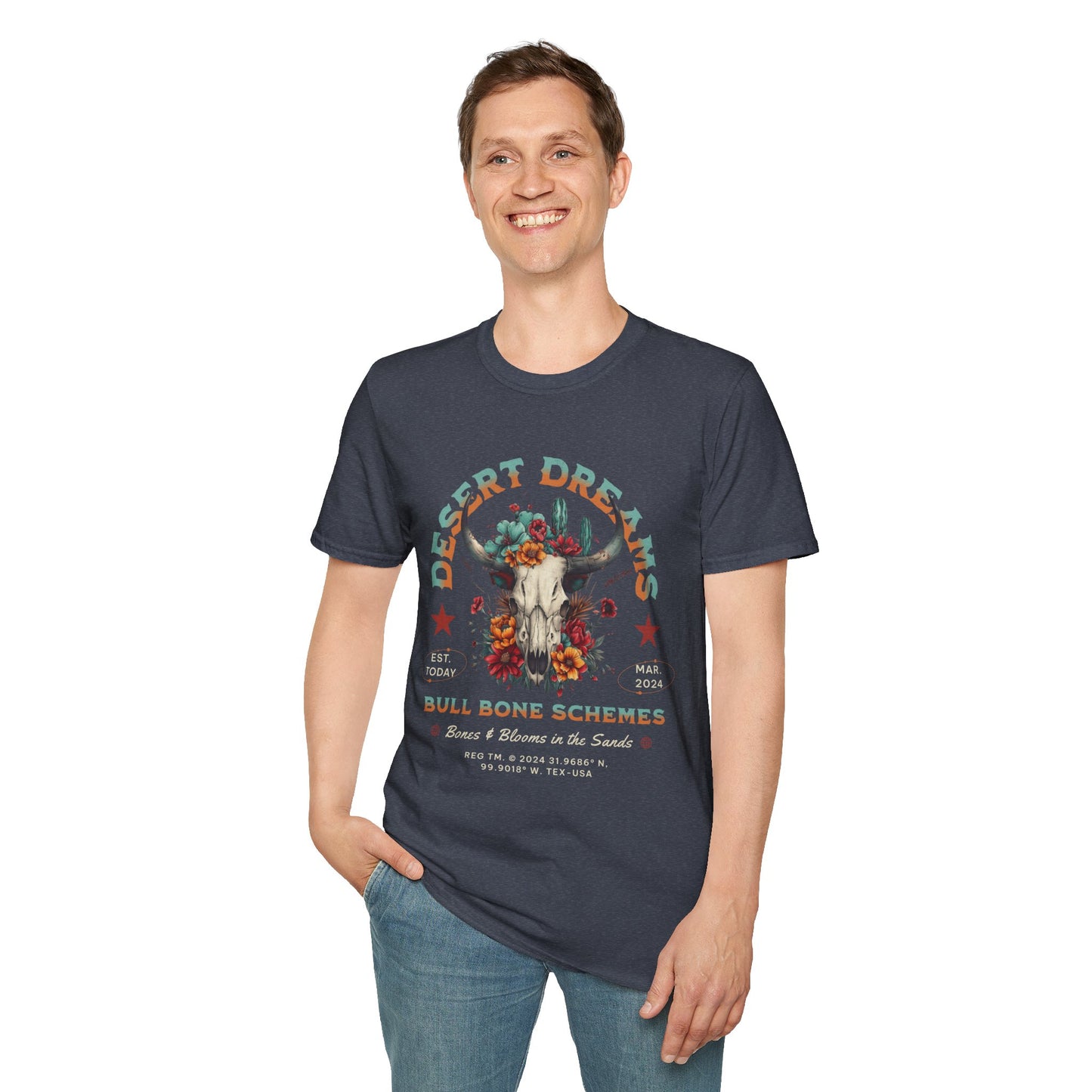 Desert Dreams Unisex Streetwear T-Shirt | Western Vintage Graphic Tee | Desert Rebel Frequency