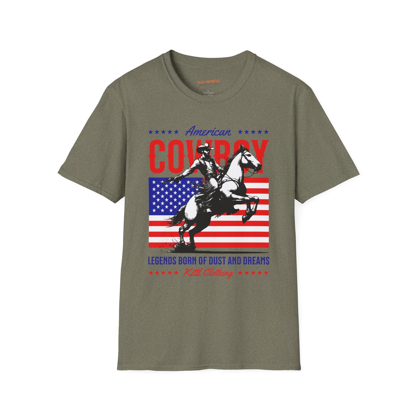 American Cowboy Unisex Streetwear T-Shirt | American Cowboy Graphic T-Shirt | Cowboy Rebel T-Shirt