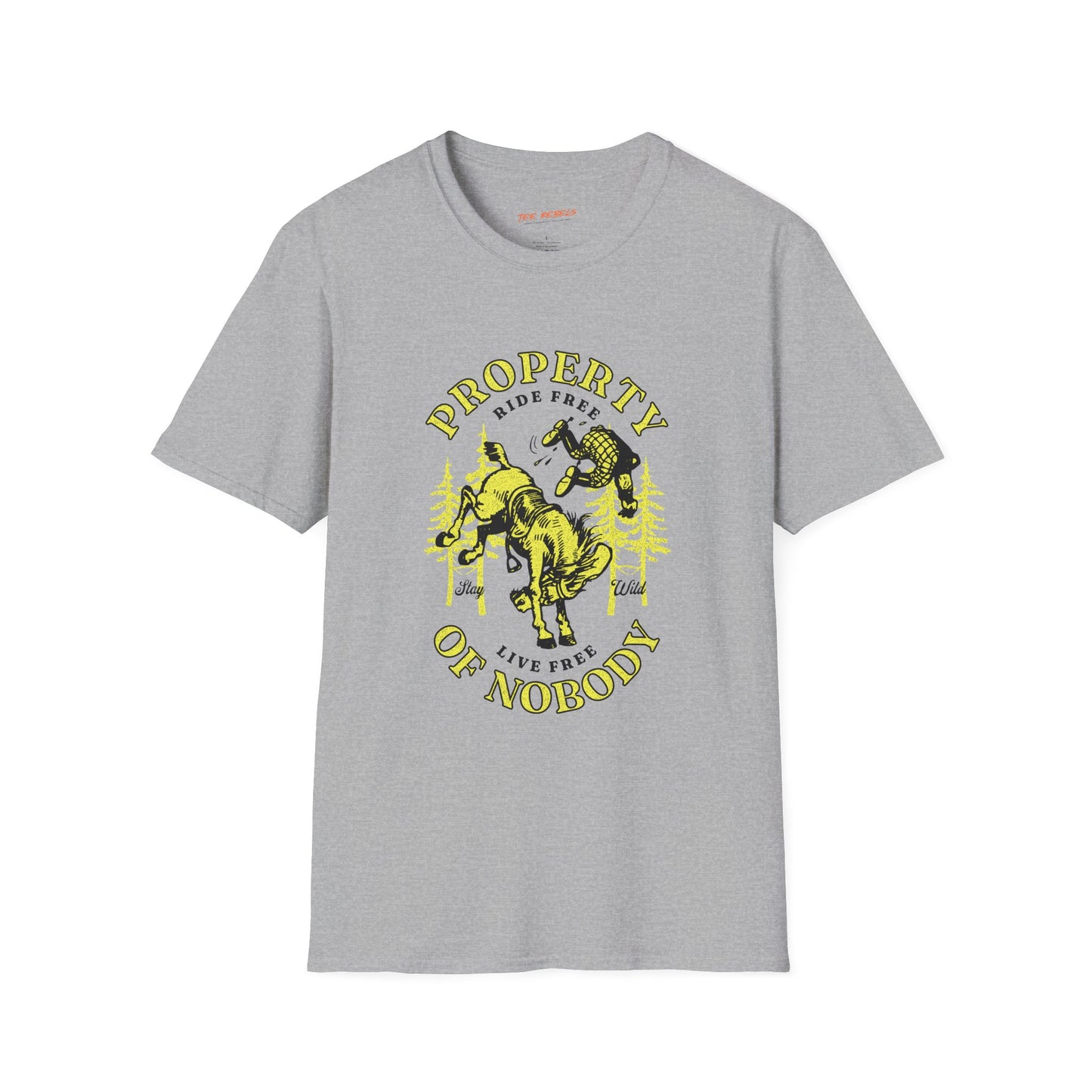 Property of Nobody Unisex Streetwear T-Shirt | Cowboy Graphic T-Shirt | Cowboy Rebel Frequency