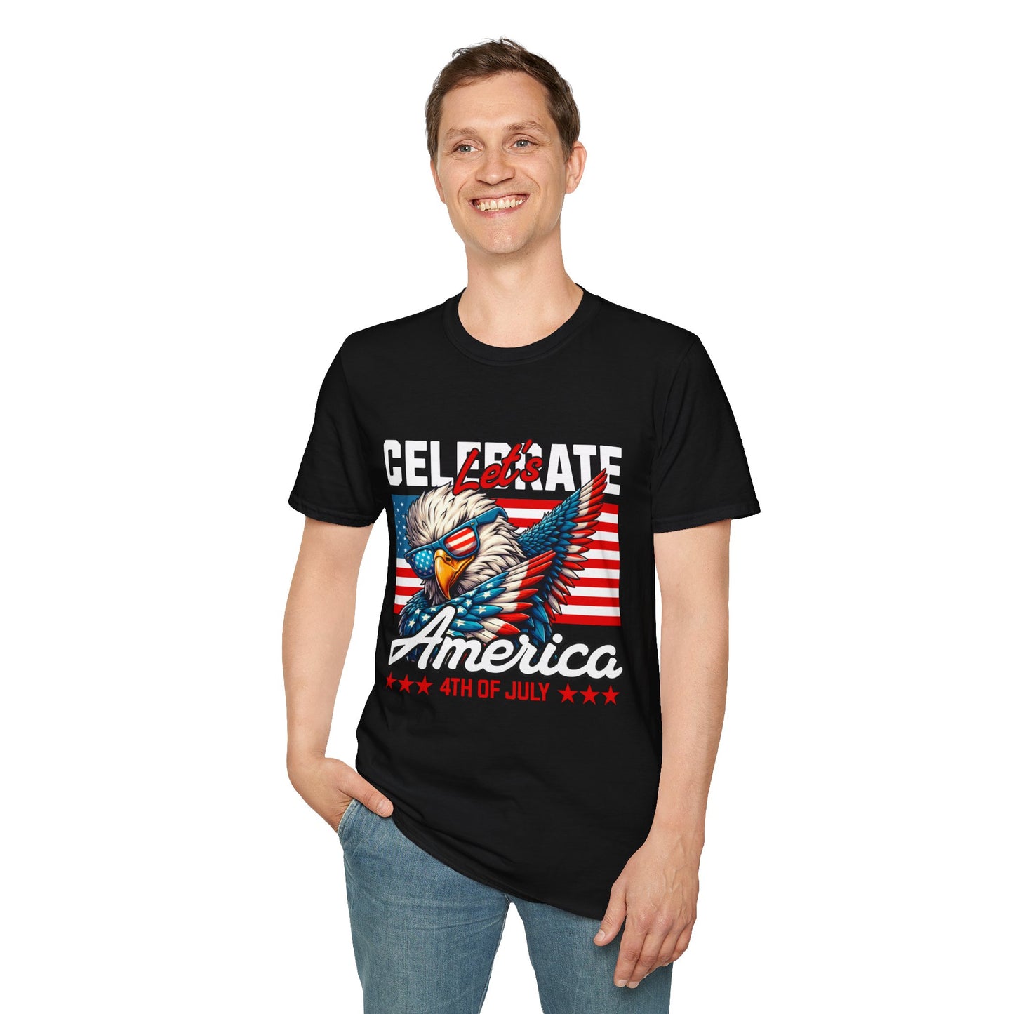 Let's America 4th of July Unisex Streetwear T-Shirt | America Graphic Tee | America Rebel Frequency