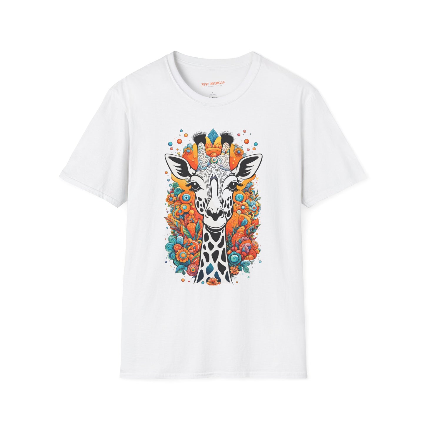 Psychedelic Whimsical Giraffe Unisex T-Shirt | Giraffe Rebel Frequency