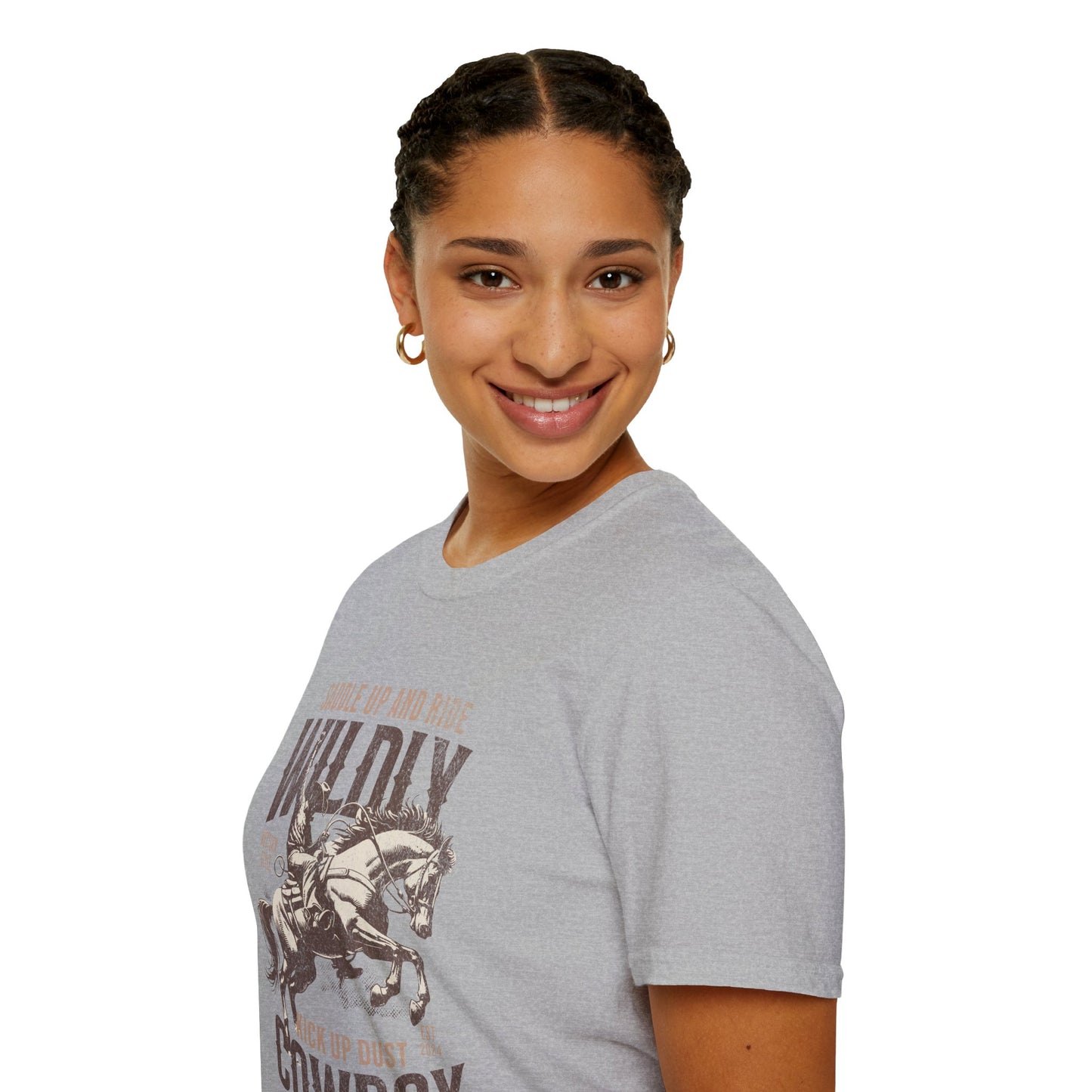 Wildly Cowboy Unisex Streetwear T-Shirt | American Western Graphic T-Shirt | Cowboy Rebel Frequency