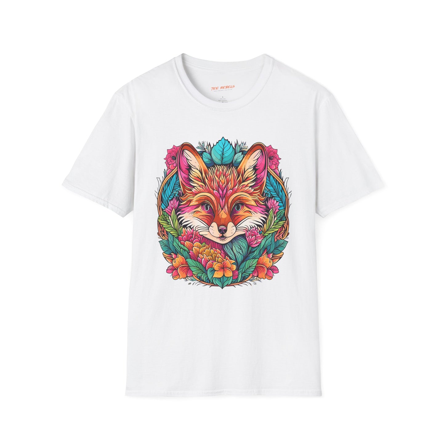Psychedelic Fox Unisex Softstyle T-Shirt | Fox Rebel Frequency