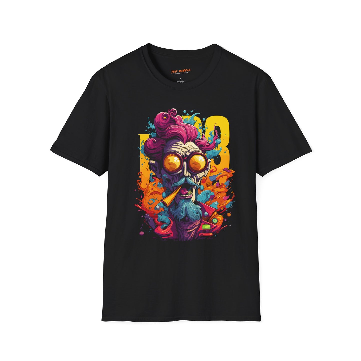 Psychedelic Gramps Smoking Unisex T-Shirt | Gramps Rebel Frequency
