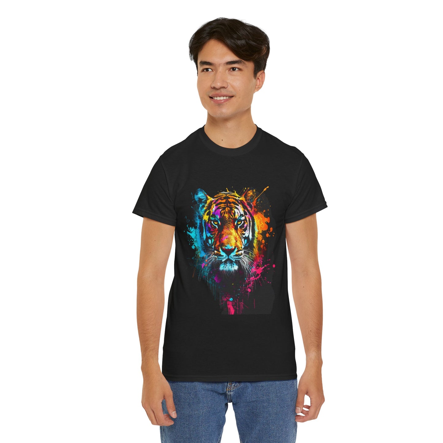 Tiger Graphic Unisex Heavy Cotton Tee | Tiger Rebel Frequency