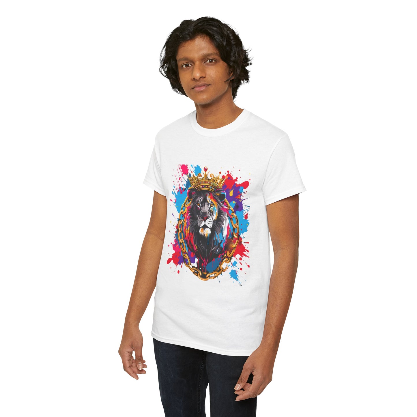 King of the Jungle Graphic Unisex Heavy Cotton Tee | Lion Rebel Frequency