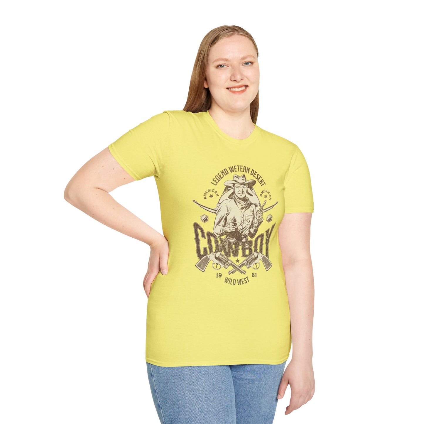 Legend Western Desert Cowboy Unisex Streetwear T-Shirt | Cowboy Graphic T-Shirt | Cowboy Rebel Frequency