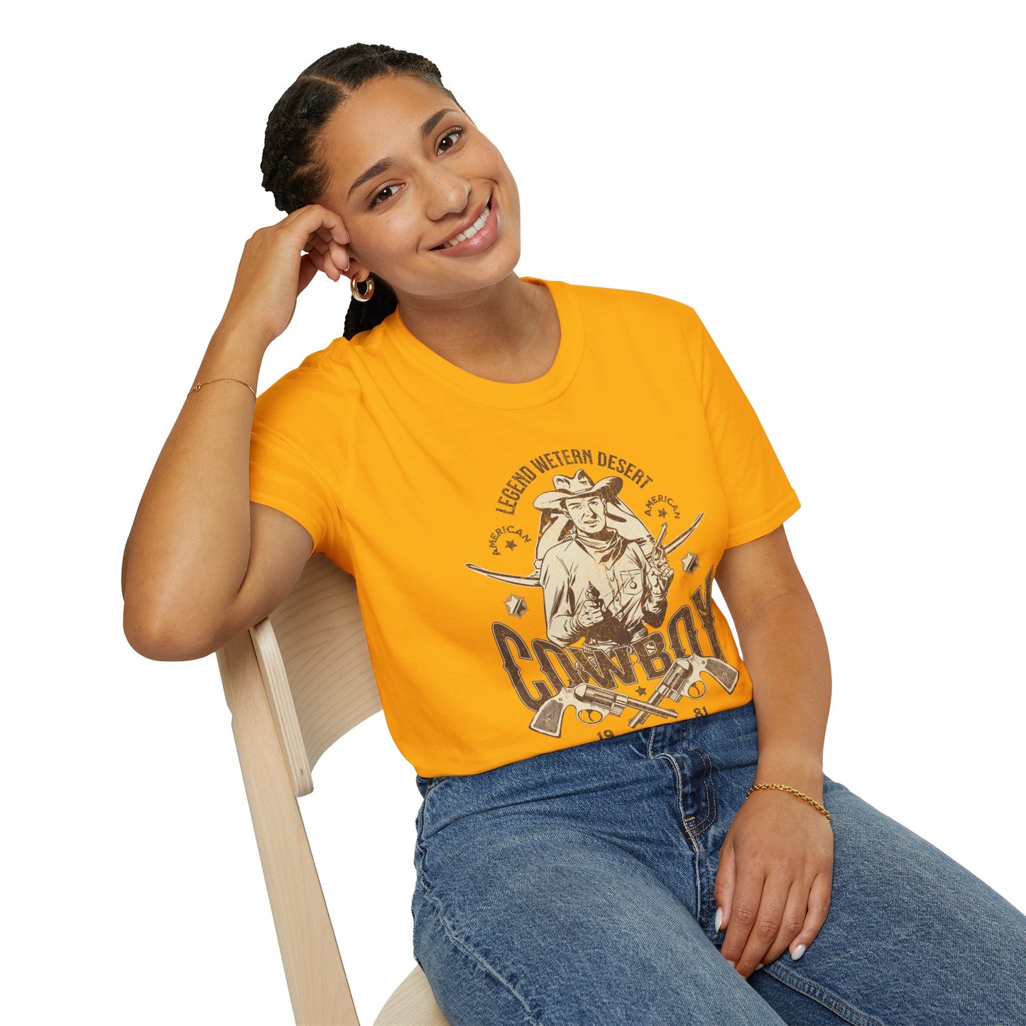 Legend Western Desert Cowboy Unisex Streetwear T-Shirt | Cowboy Graphic T-Shirt | Cowboy Rebel Frequency