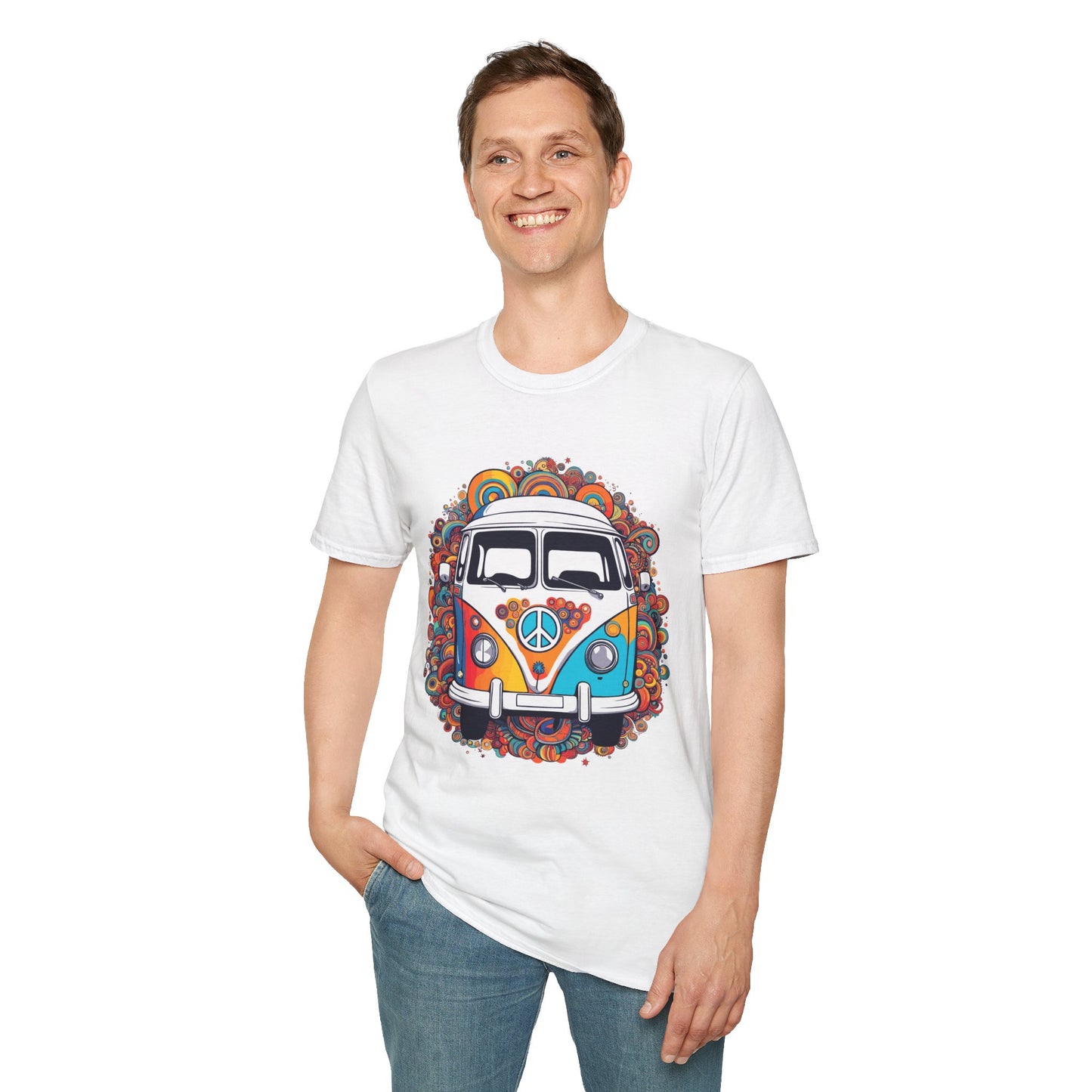 Psychedelic Retro Van Unisex T-Shirt | Van Rebel Frequency