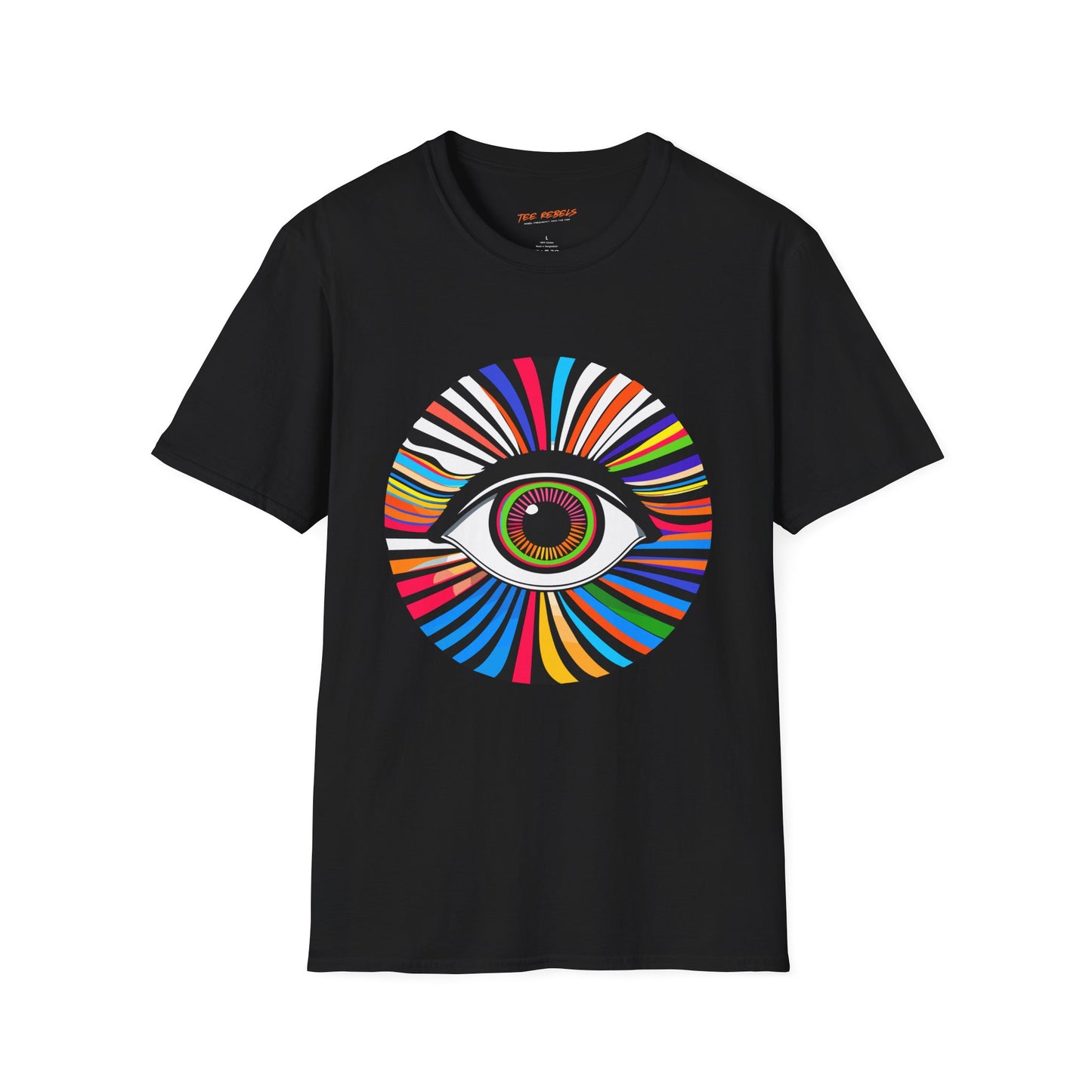 Psychedelic Eyeball Unisex Softstyle T-Shirt | Eye Rebel Frequency