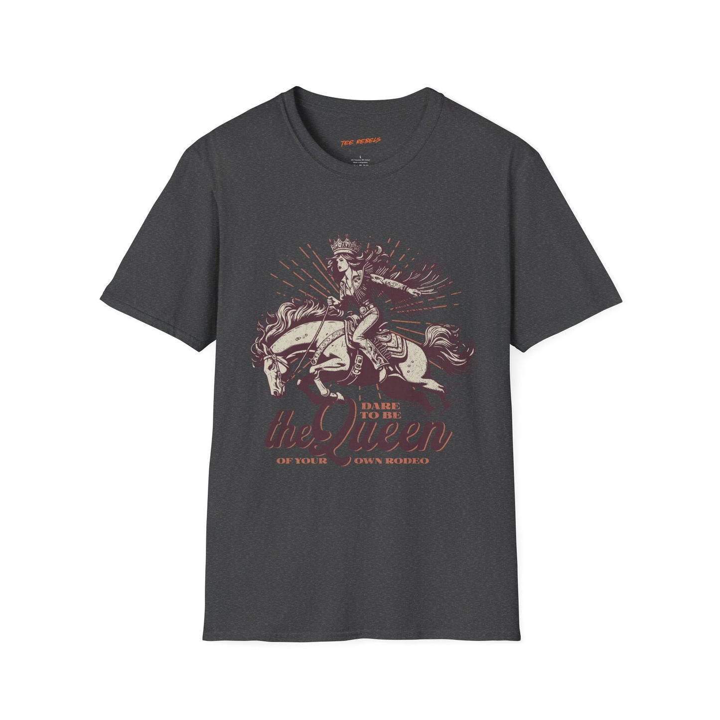 Dare to be the Queen of the Rodeo Unisex Streetwear T-Shirt | American Cowgirl Graphic T-Shirt | Rodeo Rebel Frequency