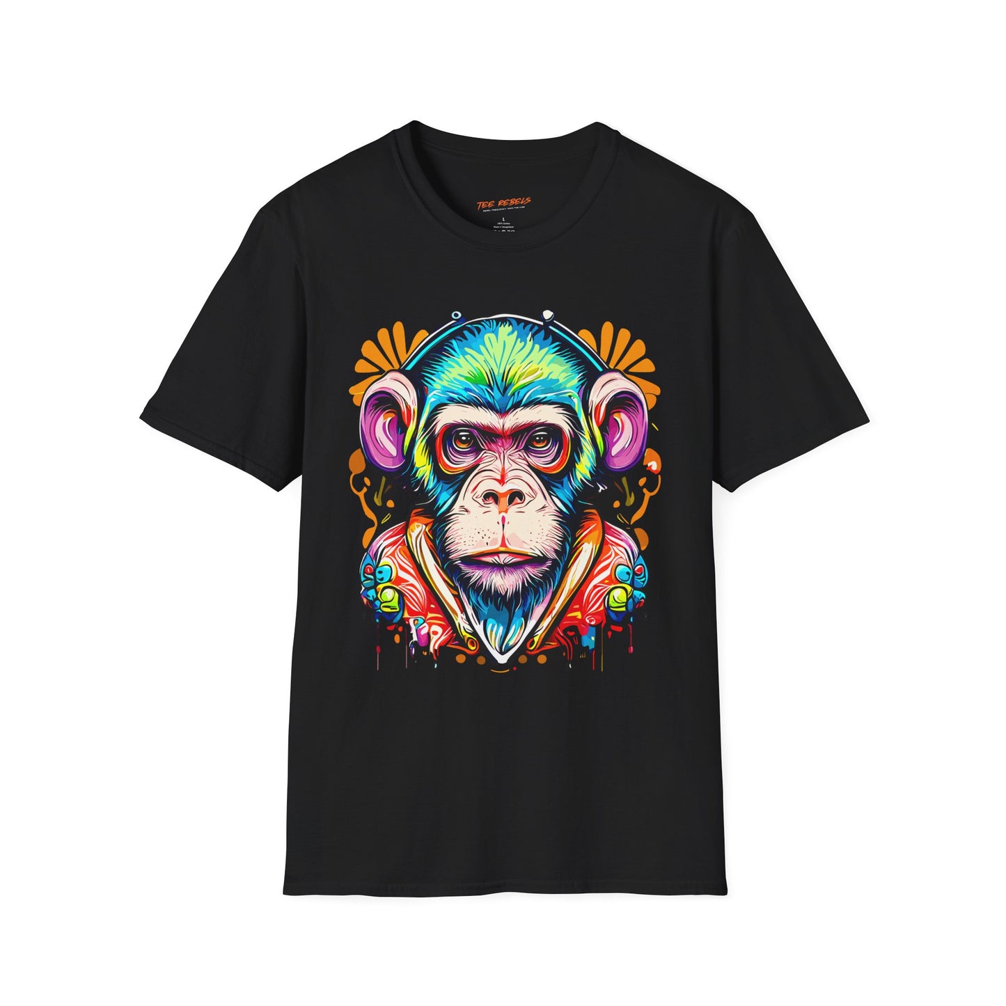 Psychedelic Monkey Chimpanzee Unisex T-Shirt | Chimpanzee Rebel Frequency