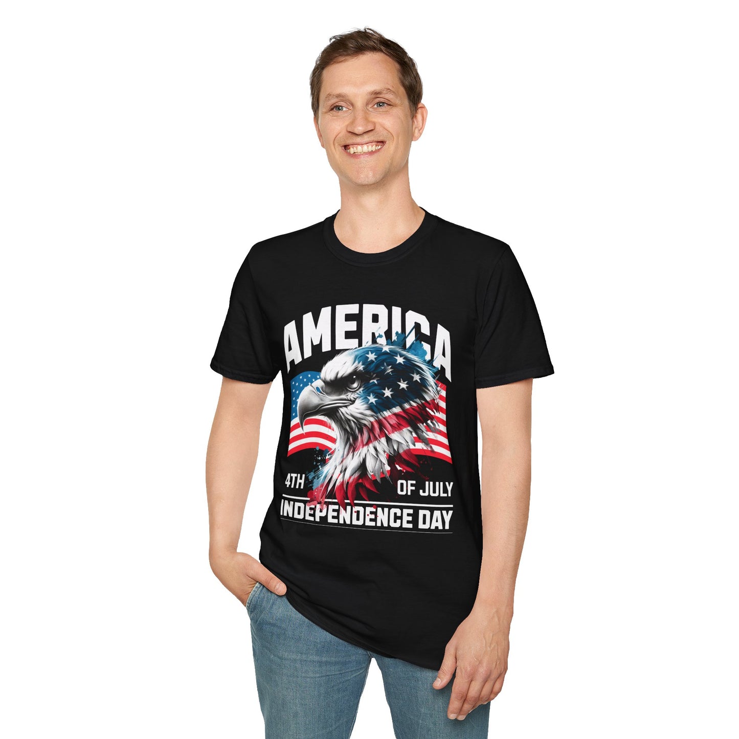 Patriotic America Eagle Unisex Streetwear T-Shirt | America Graphic T-Shirt | 4th of July | Independence Day | Eagle Rebel Frequency