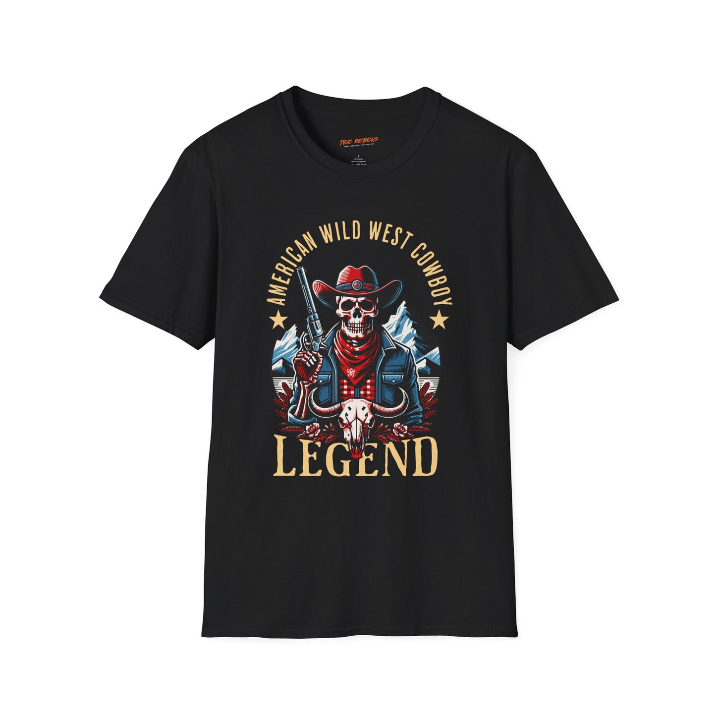 American Wild West Cowboy Legend Unisex Streetwear T-Shirt | American Cowboy Graphic T-Shirt | Cowboy Rebel Frequency