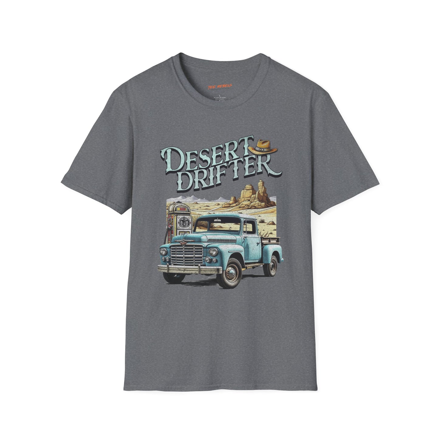 Desert Drifter Unisex Streetwear Graphic T-Shirt | Western Vintage Graphic T-Shirt | Desert Rebel Frequency