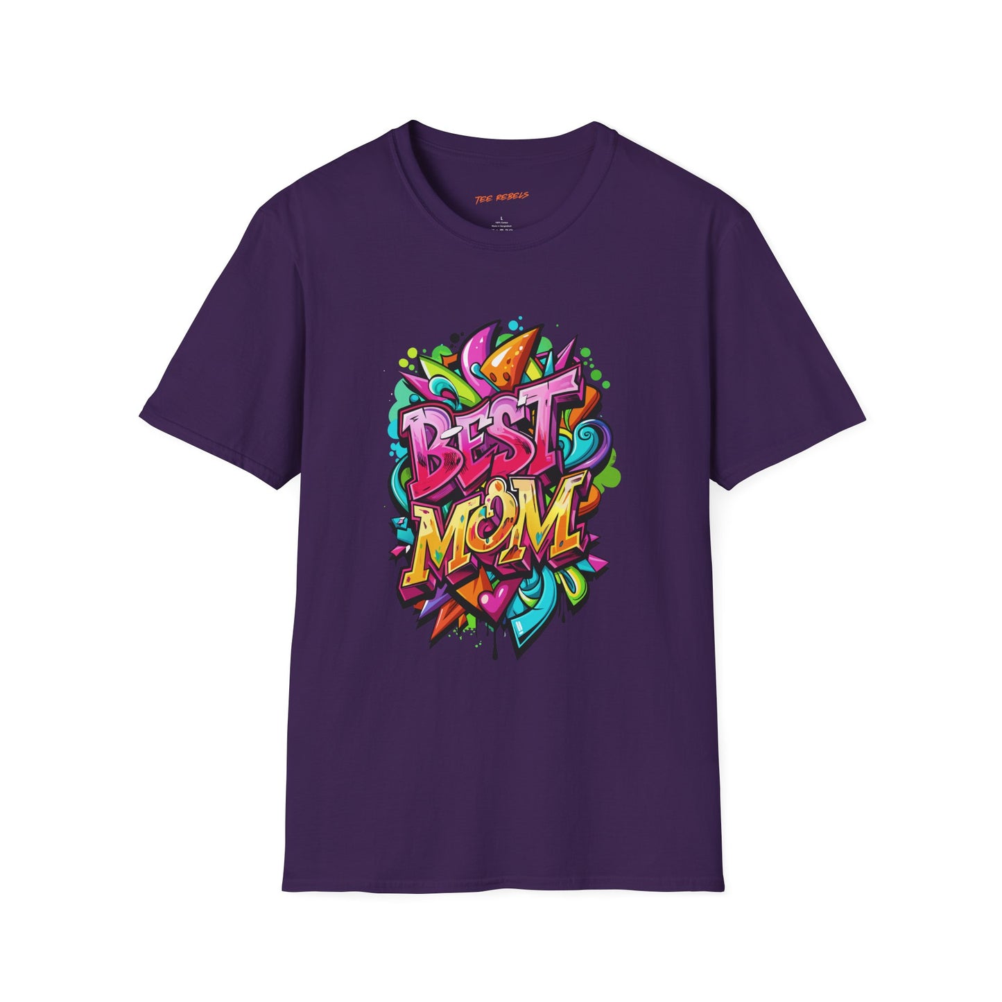 Best Mom Unisex Softstyle T-Shirt | Colorful, Fun Gift for Mother's Day