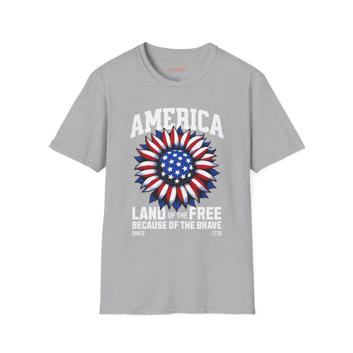 America Land of the Free Unisex Streetwear T-Shirt | America Graphic Design | America Rebel Frequency