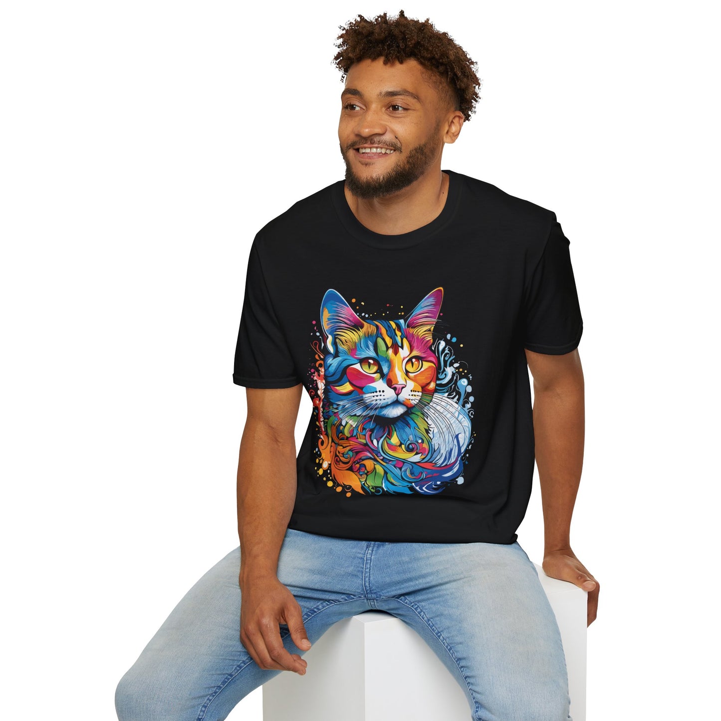 Psychedelic Cat Beauty Unisex T-Shirt | Cat Rebel Frequency