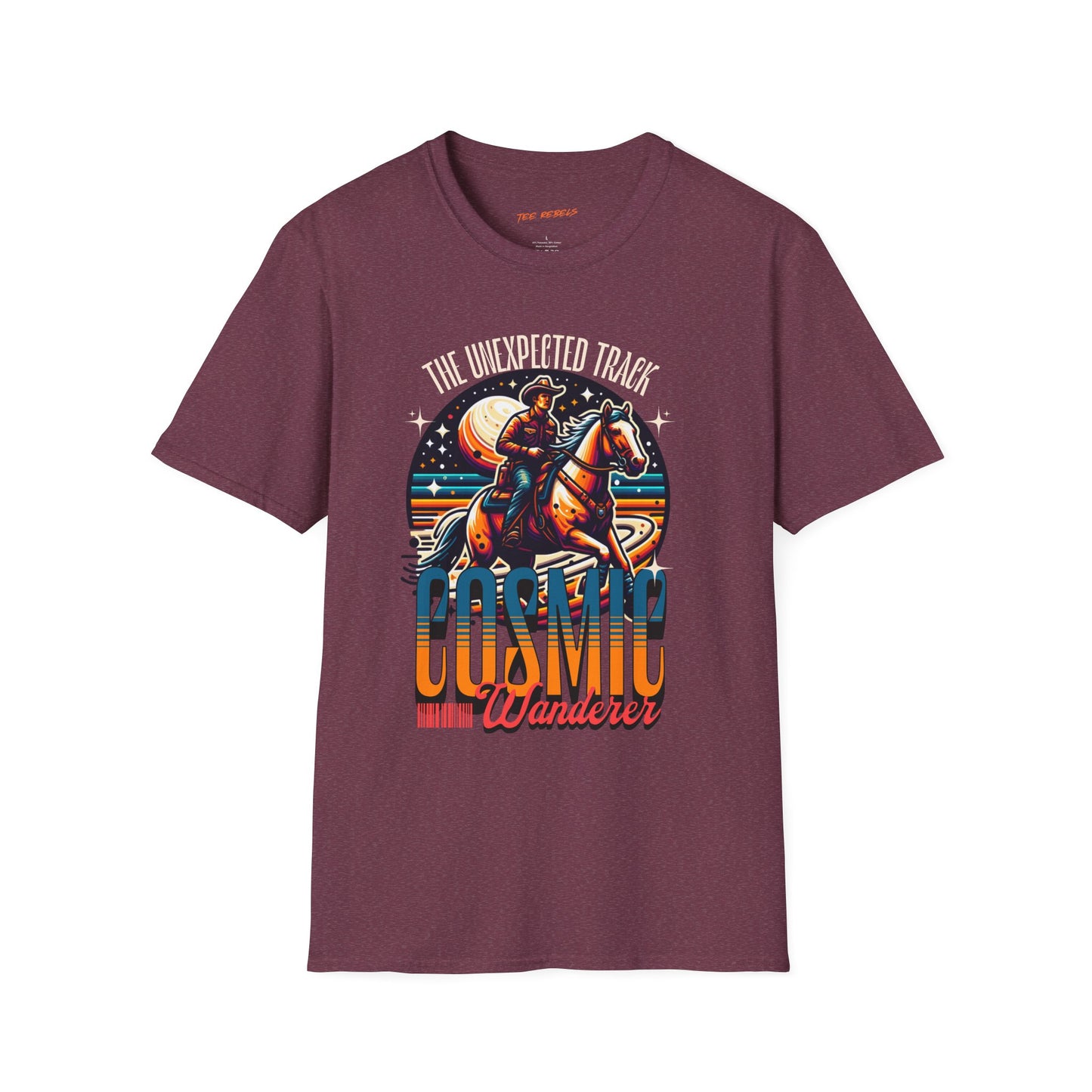 Cosmic Wanderer Unisex Streetwear T-Shirt | Cosmic Western Graphic T-Shirt | Wanderer Rebel Frequency