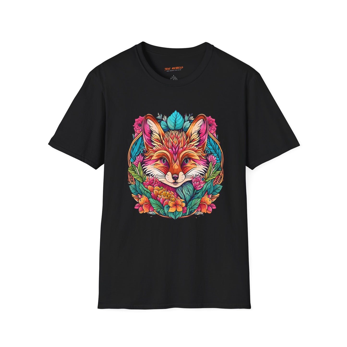 Psychedelic Fox Unisex Softstyle T-Shirt | Fox Rebel Frequency