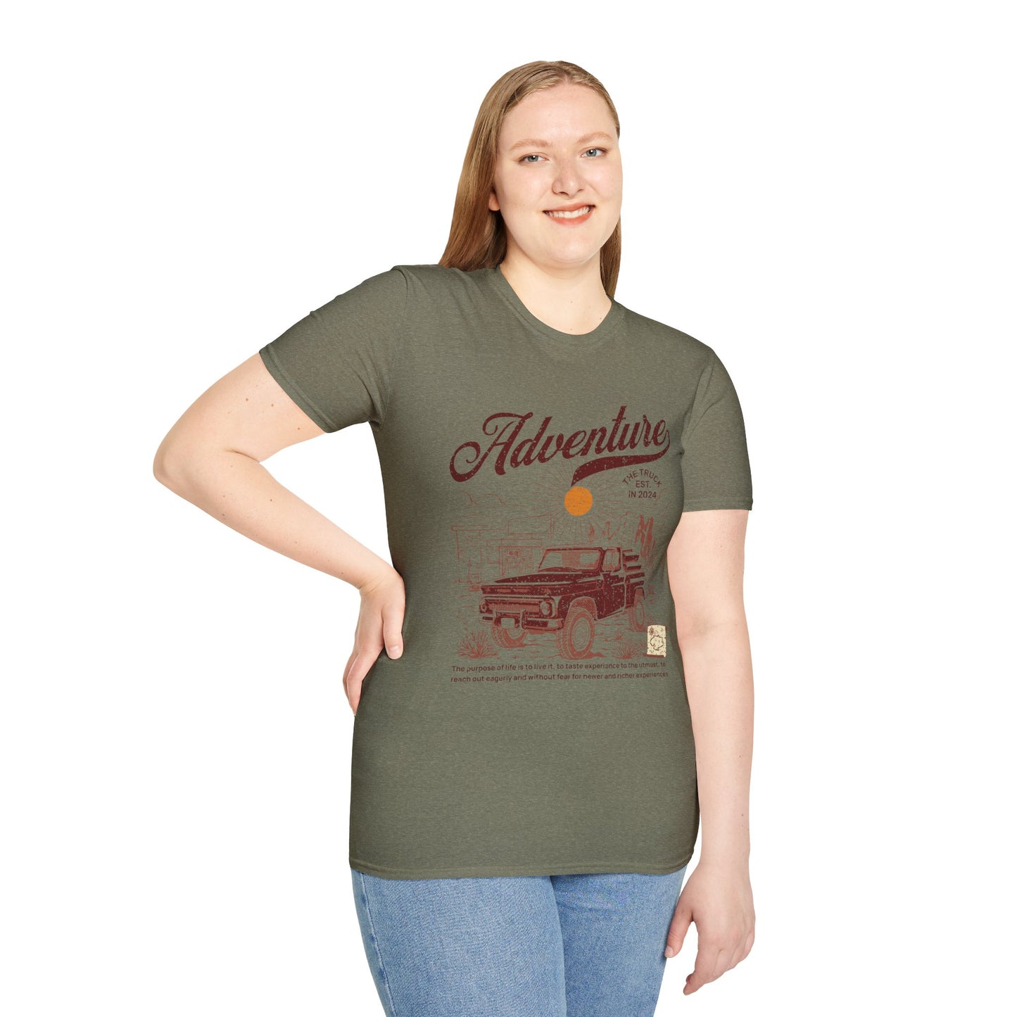Adventure Truckin Unisex Streetwear T-Shirt | Adventure Graphic T-Shirt | Adventure Rebel Frequency