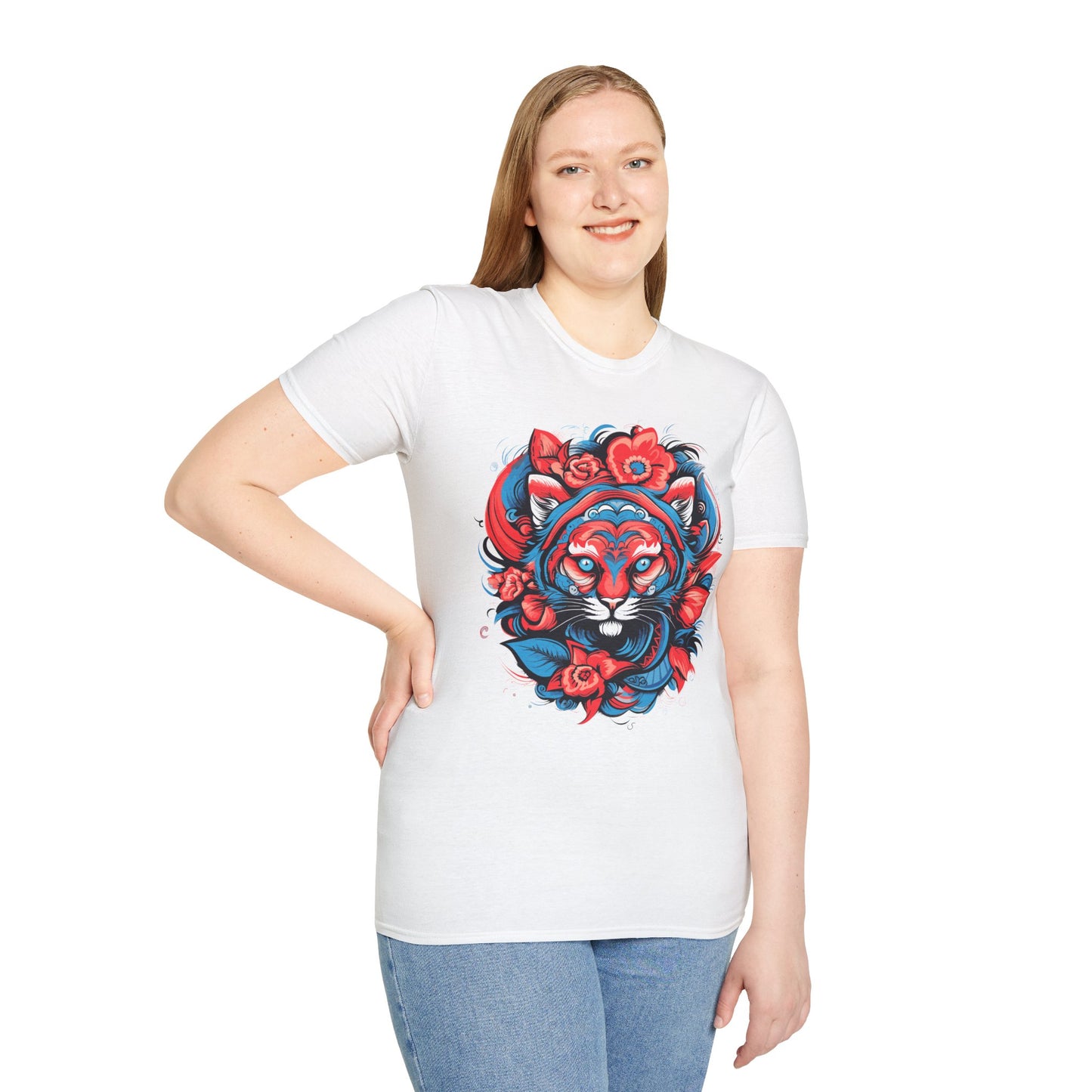 Psychedelic Floral Tiger Unisex T-Shirt | Tiger Rebel Frequency