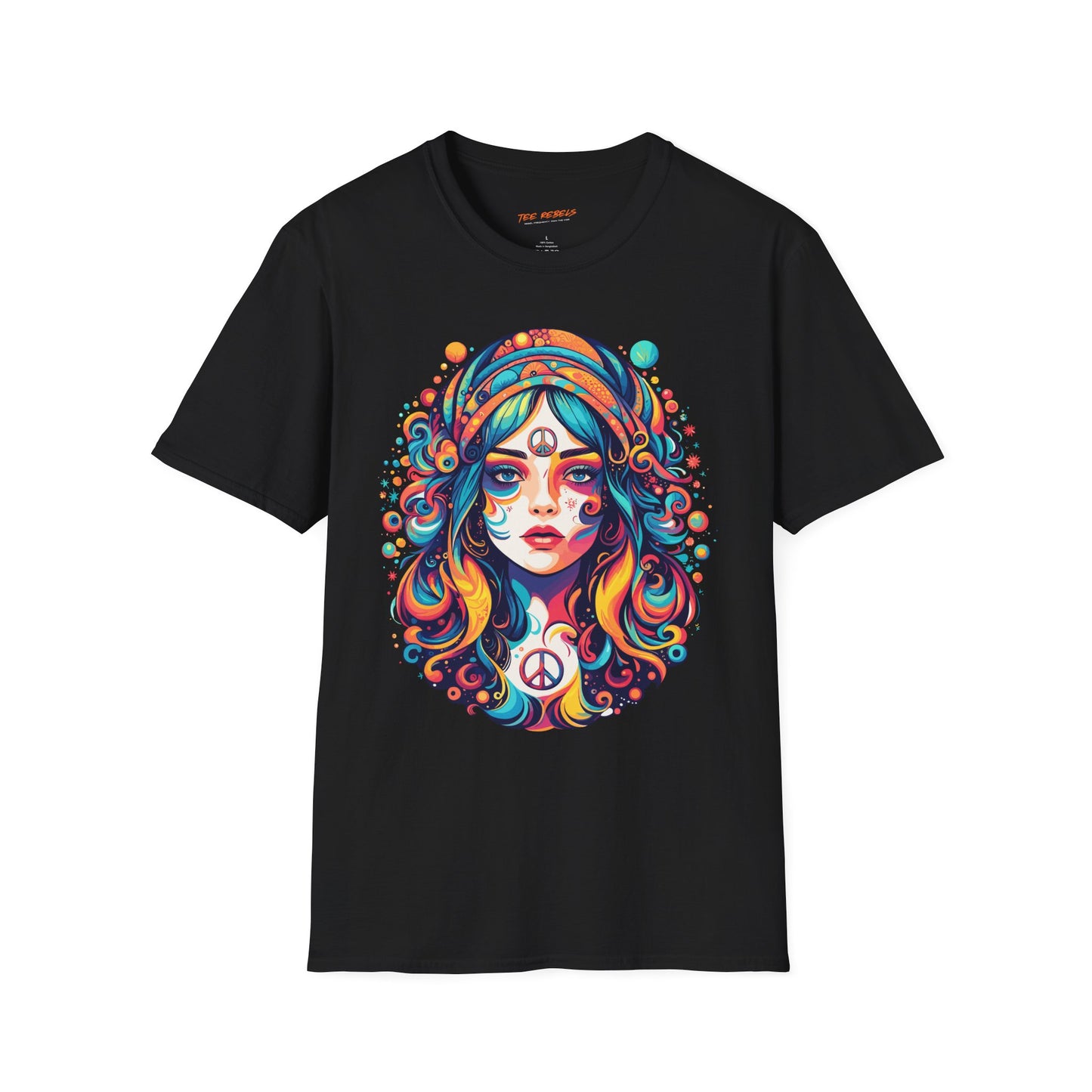 Psychedelic Bohemian Lady Unisex T-Shirt | Bohemian Rebel Frequency