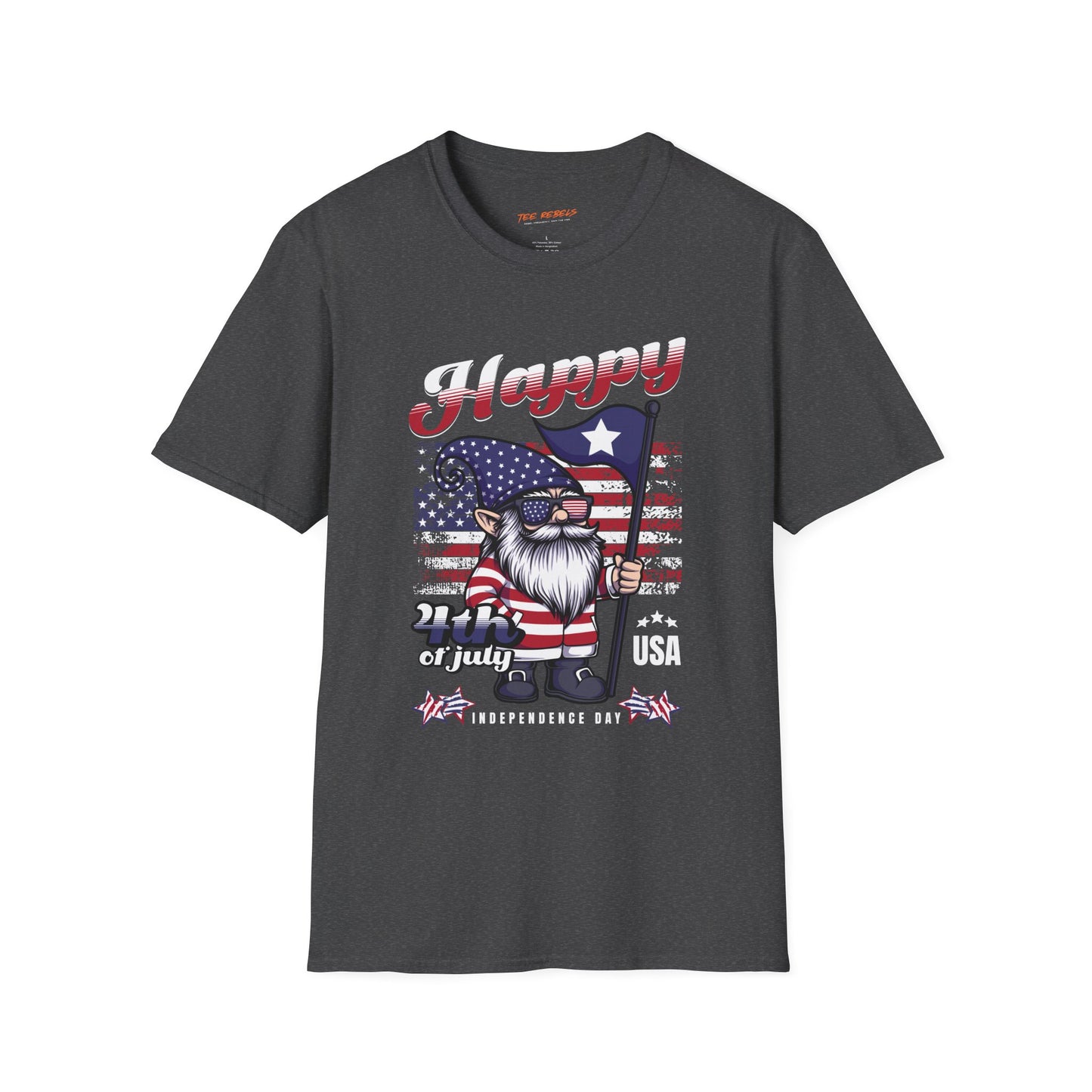 Gnome Happy 4th of July Unisex Streetwear T-Shirt | 4th of July Graphic T-Shirt | Gnome Rebel Frequency