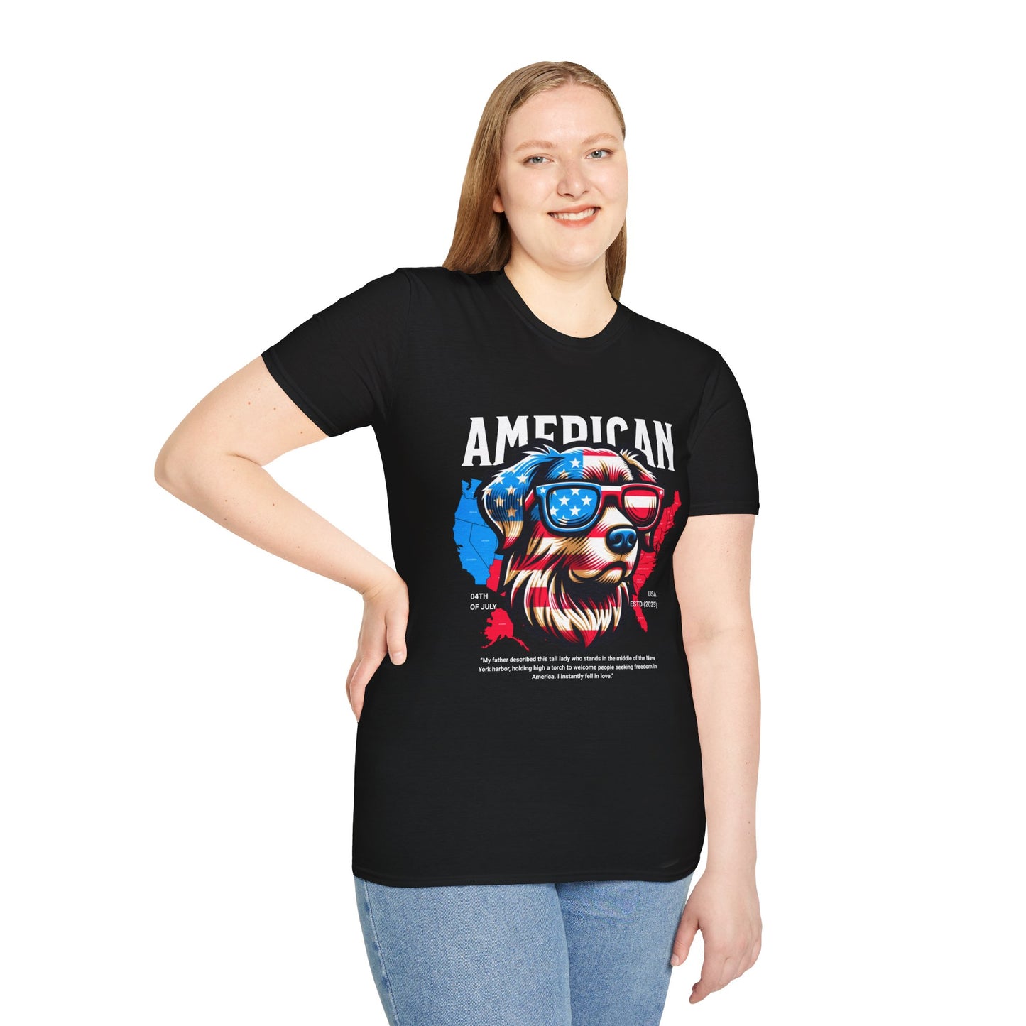 American Dog Unisex Streetwear T-Shirt | American Pride Tee | Gifts for Dog Lovers | Dog Rebel Frequency