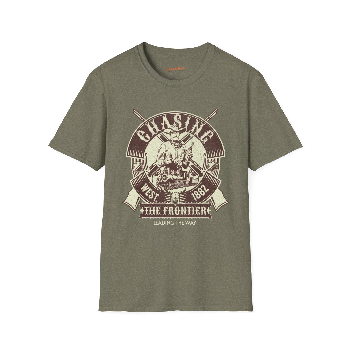 Chasing the Frontier Unisex Streetwear T-Shirt | Vintage Wild West Tee | American Western | Frontier Rebel Frequency